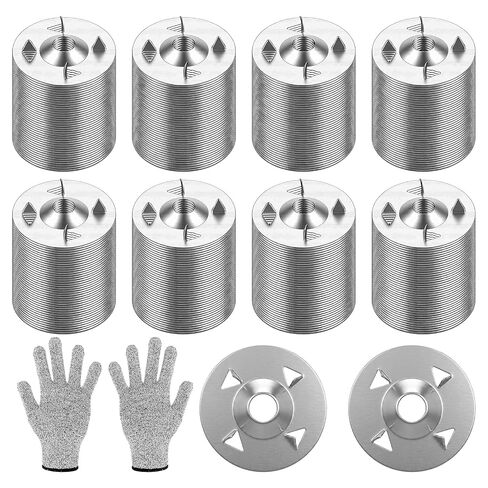 600 Pcs Foam Board Fasteners Washers, 1-1/8 Inch Metal Washers for Insulation Fixing Hardware, Galvanized Steel Washers for Fastening Installation with Cut Resistant Gloves in Kuwait