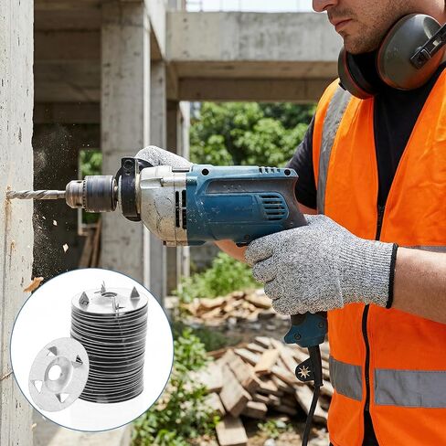 600 Pcs Foam Board Fasteners Washers, 1-1/8 Inch Metal Washers for Insulation Fixing Hardware, Galvanized Steel Washers for Fastening Installation with Cut Resistant Gloves in Kuwait
