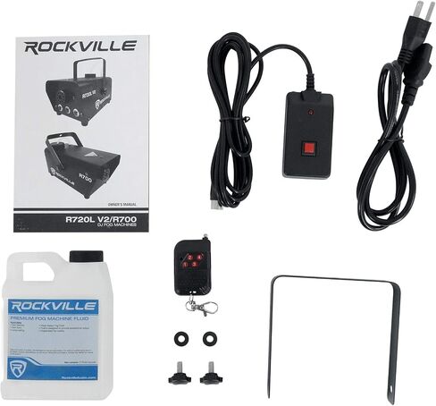 Audiosavings Bundle: (4) American DJ Eliminator Stinger Spot 30 Moving Head Spot Light Bundle with (1) Rockville ROCKFORCE 192-Ch Controller + (4) RDX3M25 Cables + (1) R720L Fog Machine (10 Item) in Kuwait