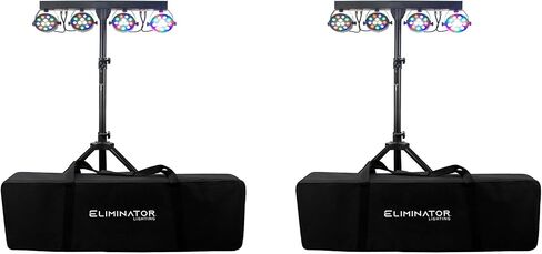Audiosaving Bundle: (2) Eliminator Mini Par Bar Lighting System with 4X LED Par Lights+Stand+Remote+Bag (2 Items) in Kuwait