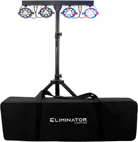 Audiosaving Bundle: (2) Eliminator Mini Par Bar Lighting System with 4X LED Par Lights+Stand+Remote+Bag (2 Items) in Kuwait