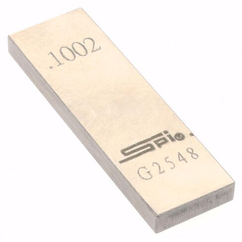 SPI Rectangle Steel Gage Block, 0.1002", Grade AS-1, NIST Certified, Part #15-007-8 in Kuwait