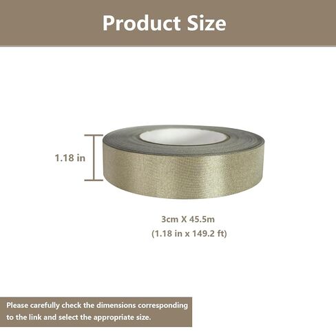 Faraday Tape - Double Conductive Cloth Tape for EMI RF Shielding & ESD Grounding, Copper Nickel Faraday Fabric Tape Roll for EMF Protection, Cable Repair (1.18 in x 149.2 ft) in Kuwait