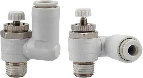 AS1301F/2301F Pneumatic Fitting Universal Speed Control Valve Air Pipe Connector AS1301F/2301F/3301F/4301F-M5 01 02 03 1Pcs(AS2301F-01-04S) in Saudi Arabia
