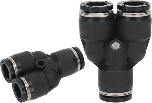 50Pcs Pneumatic Fittings Inch PY5/32 1/8 1/4 3/16 3/8 5/16 1/2 Air Piping Y Adapters One Touch Quick Release Fitting Connector(PY 1I4 (50PCS)) in Saudi Arabia