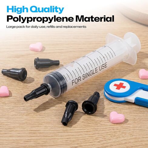 1000Pcs Disposable Syringe Tip Caps, Black Plastic Dispensing Needle Plugs, Secure Seal Covers for Glue Applicator Airbrush Liquid Material Storage Tools in Kuwait
