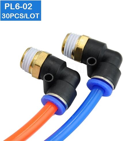 30Pcs Of PL6-02 6mm Push In One Touch Connector 1/4 Inch Thread Pneumatic Quick Fittings in Kuwait