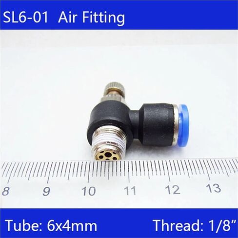 20Pcs SL6-01 Pneumatic Piping Speed Controller One Touch Fitting 6mm To 1/8 Inch Male Thread in Kuwait