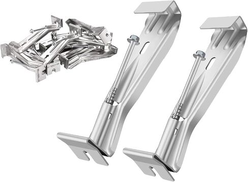50 Pack Gutter Hangers 5 Inch, Rain Gutter Hangers, Heavy Duty G Utter H Angers with a Pre Inserted Rust Resistant Screw, K Style Aluminum G Utter H Anger for Repairing Sagging Rain G utters Parts in Kuwait