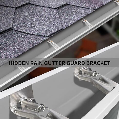 50 Pack Gutter Hangers 5 Inch, Rain Gutter Hangers, Heavy Duty G Utter H Angers with a Pre Inserted Rust Resistant Screw, K Style Aluminum G Utter H Anger for Repairing Sagging Rain G utters Parts in Kuwait