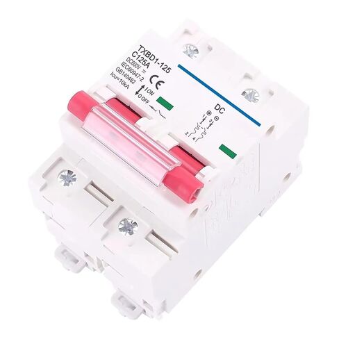 TXBD1-125 2P DC 12-600V Circuit Breaker 80A-125A C Curve 10kA 35mm DIN Rail Mini MCB for Solar PV Panel Combiner Box(125A) in Kuwait