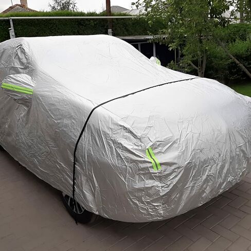 2Pcs Car Cover Windproof Strap Nylon Auto Cover Gust Strap Adjustable Vehicle Cover Secure Protector Strap Sturdy Heavy Wind Car Cover Fixing Rope for Car SUV Van Truck in Kuwait