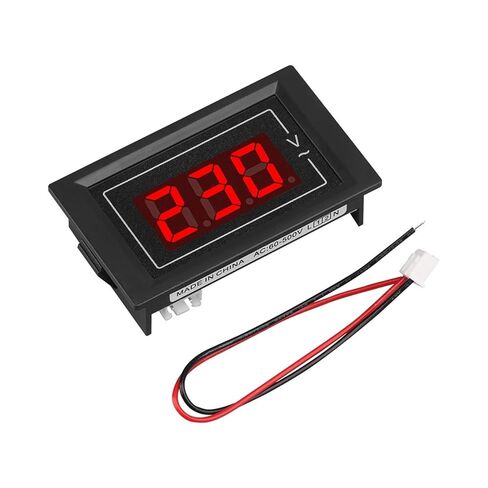 1 قطعة التيار المتناوب 60-500 فولت الفولتميتر الرقمي الصغير 3 بت 2 أسلاك الجهد متر فاحص الأحمر LED عرض نطاق قياس واسع فولت عداد لوحة قياس in Kuwait