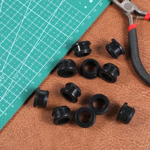 10 Pcs 3/8 Inch Rubber Grommets, 1/4 Inch ID Drill Hole Top Hat Grommets Eyelet Ring Gasket Seal Ring Automotive Firewall Hole Plug Gasket for Wiring, Metal Electric Box, Black in Kuwait