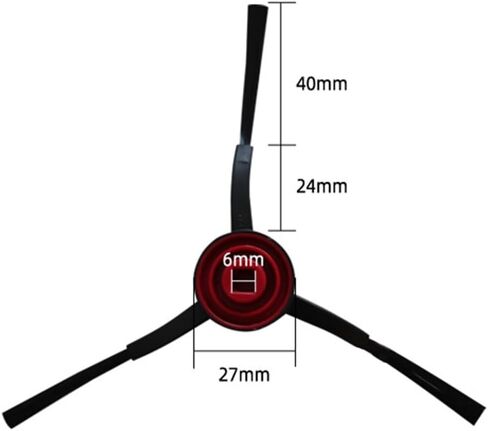 for Laresar Mars01 and for Lubluelu Robot Vacuum Side Brush Replacement Parts, 6 Pack Nylon Plastic Accessories for Edge and Corner Cleaning in Saudi Arabia