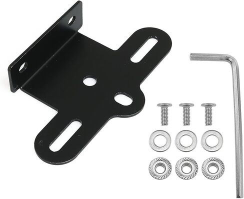 Bicycle Rear Frame Reflector Black Aluminium Alloy L Shaped Mounting Plate with Screws Washers and Spanner Suitable for Mountain Bike in Kuwait