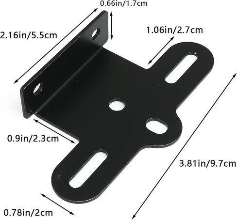 Bicycle Rear Frame Reflector Black Aluminium Alloy L Shaped Mounting Plate with Screws Washers and Spanner Suitable for Mountain Bike in Kuwait