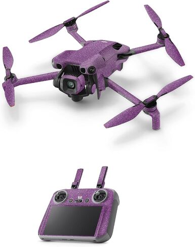 Glossy Glitter Drone Skin Compatible with DJI Mini 5 Pro - Solid Burgundy - Premium 3M Vinyl Protective Wrap Decal Cover - Easy to Apply | Crafted in the USA by MightySkins in Kuwait