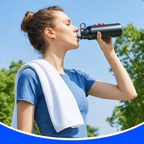استبدال القش وغطاء الصنبور متوافق مع قارورة المياه المائية ذات الفم الواسع، أغطية علوية مع القش للقارورة المائية، غطاء زجاجة مياه مانع للتسرب وخالي من مادة BPA لقارورة الماء 32 40 64 أونصة (3 قطع) in Kuwait