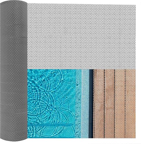 2.9x16.4 FT Non Slip Drainage Pool Mat 0.23'' Thick Pool Floor Mat Helps Reduce Slippery Wet Floors, Waterproof PVC Mat for Poolside Patio Bathroom Garage in Kuwait