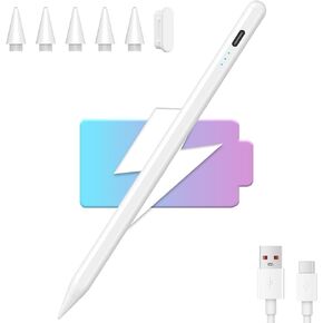 Stylus Pen for iPad 9th&10th Generation, 4X Fast Charge Apple Pencil 2nd Generation for iPad 2018-2023 Apple Pro 11"/12.9", iPad Mini 5/6, iPad Air 5/4/3, iPad 10/9/8/7/6th Gen with Palm Rejection