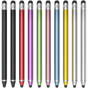 Frafode 10 Packs Stylus Pens for All Touch Screens Devices, Dual-end High Sensitivity Universal Capacitive Drawing Stylist Pencils Compatible with iPad, iPhone, Android,Smartphone, Tablets, Surface