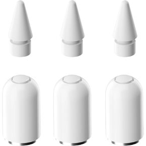 AreMe Magnetic Replacement Cap and Replacement Tips Compatible with Apple Pencil 1st Generation (6 Pack)