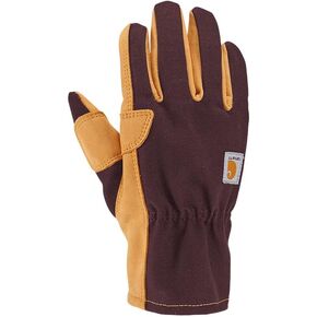 Carhartt Women's Duck Synthentic Leather Open Cuff Glove