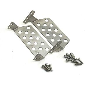 MOHERO Stainless Steel Front and Rear Skid Plate Bumper Lower Protect Plate for TRX-4 SCX10 D90 RC Crawler