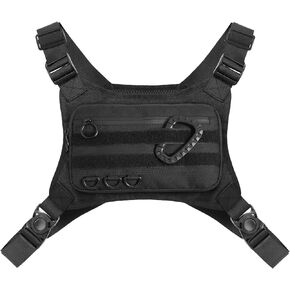FENGSINET Utility Tactical Chest Bag for Men with Molle Organizer Pouch EDC Pack for Outdoor Hunting Shooting Hiking Chest Kit Bag