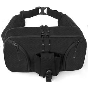 Concealed Carry Holster Waist Bag - DegeTMVe Tactical Fanny Pisto Pack Fashion Running Belt Pouch Waist Bag Fits 1911, Glock (Black)