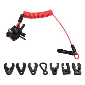 Boat Kill Switch Keys with Lanyard Compatible with Johnson Evinrude Mercury Suzuki Tohatsu Honda Outboard Jet Ski Cord Tether