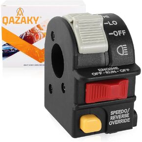 QAZAKY Handlebar Headlight Hi/Lo Beam Light Kill Stop Switch Compatible with Polaris ATV ATP Magnum Scrambler Sportsman Trail Boss Xpedition Xplorer 325 330 400 425 500 600 700 800 4010560 4010591