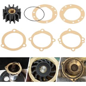 09959K 09959K-SHW 12 Blade Impeller Kit Replacement for Sherwood Water Pump, for Sierra 18-3060 18-3046, for Yamaha YSC-101-03-01-0C, for Jabsco 18838-0001-P Johnson 09-701B-1, for Volvo/OMC 3854286