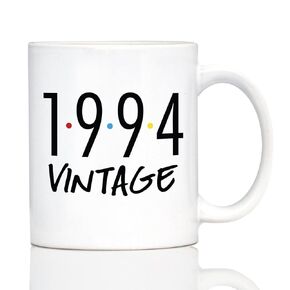 Vintage 1994 - Fun 30th Birthday Coffee Mug Gifts for Men & Women Turning 30 - Retro Coffee Cups - 11oz White Ceramic Mug