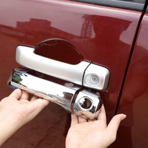 LLKUANG ABS Car Exterior Door Handle Decorative Cover Trim Fit for Toyota FJ Cruiser Handle Accessories 4pcs/Set (Carbon fiebr Pattern)