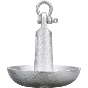 Seachoice Mushroom Anchor, Cast Iron, Aluminum-Painted Silver