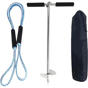 SHENGHUISS Boat Sand Anchor Kit Marine Stainless Steel 316 with Bungee Dock Line and Case,for Jet Ski,PWC,Floats,Pontoon,Kayak,Canoe