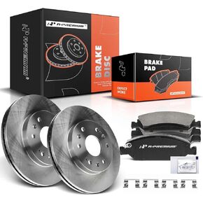 A-Premium 12.99 in(330mm) Front Drilled and Slotted Disc Brake Rotors + Ceramic Pads Kit Compatible with Select Cadillac, Chevy & GMC - Silverado, Suburban, Express, Sierra, Yukon, Escalade, Avalanche