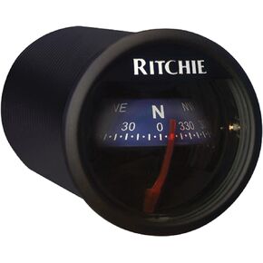 Ritchie Navigation X-23BU بوصلة RitchieSport - حامل لوحة القيادة، أسود مع قرص أزرق