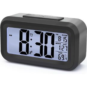 AXHHTVCGY Alarm Clock，Alarm Clocks for Bedrooms，Small Wall Clock，Large Display Digital Calendar Alarm Clock Suitable for Elderly and Children, Bedroom, Office, Living Room, Desk