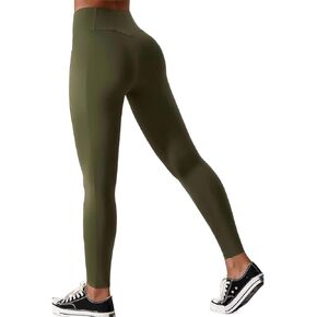 Flamingals Women's Solid Phone Pocket Side High Waist Sports Leggings