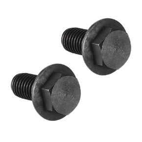 uxcell M10x20mm Hex Flange Bolts Left Hand Thread 8.8 Grade Carbon Steel Black 2pcs