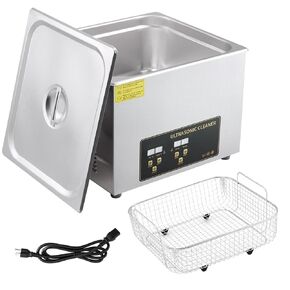Ultrasonic Cleaner, 240W 10L/2.6 Gal Ultrasonic Jewelry Cleaner Machine with Digital Timer Heater and 304 Stainless Steel for Dentures Glass Industrial Parts Carburetor, FCC Certified