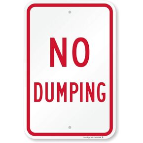 SmartSign - K-7109-AL-12x18 -K-7109-AL "No Dumping" Sign | 12" x 18" Aluminum