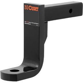 CURT 45448 Class 4 Trailer Hitch Ball Mount, Fits 2-Inch Receiver, 12,000 lbs, 1-1/4-Inch Hole, 8-Inch Drop, 7-Inch Rise , black