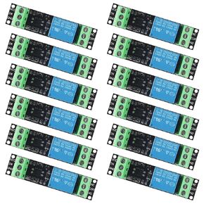 12Pcs 1 Channel Optocoupler Relay High Level Driver Module Optocoupler Relay Module Isolated Drive Control Board 3V/3.3V Relay Power Switch Board for ESP8266 Microcontrollers Development Board
