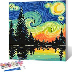 12" W x 16"L Framed Paint by Numbers Kit for Adults Beginner, Mushroom Adult Paint by Number Kits on Canvas, Mushroom Forest Oil Paint by Numbers for Home Decor Gift