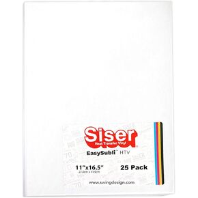 Siser EasySubli Sublimation Heat Transfer Vinyl 11" x 16.5" - 25 Sheet Pack