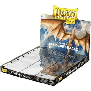 Dragon Shield Binder Pages – 18 Pocket Clear with Black Back – 50x18 Binder Pages - Trading Cards – Card Games - Compatible with Pokemon, Yugioh, and Magic The Gathering MTG TCG OCG & Hockey Cards